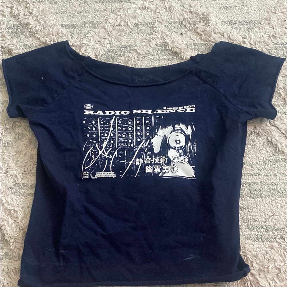 Navy Graphic brandy T-Shirt